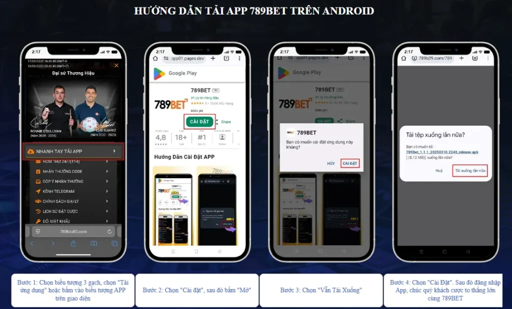 Hướng dẫn tải app 789bet hệ điều hành android